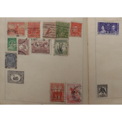 7047 - A worldwide and colonies stamp collection in three stock-books to include Tannou Touva 1937 airmail,...