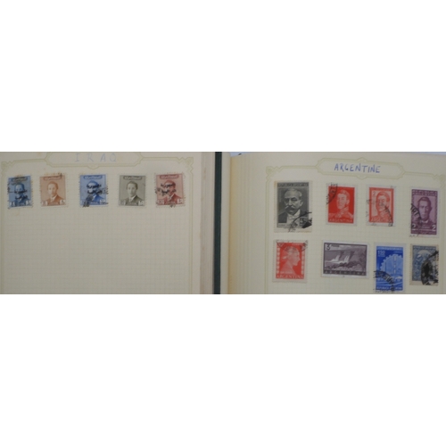 7047 - A worldwide and colonies stamp collection in three stock-books to include Tannou Touva 1937 airmail,...