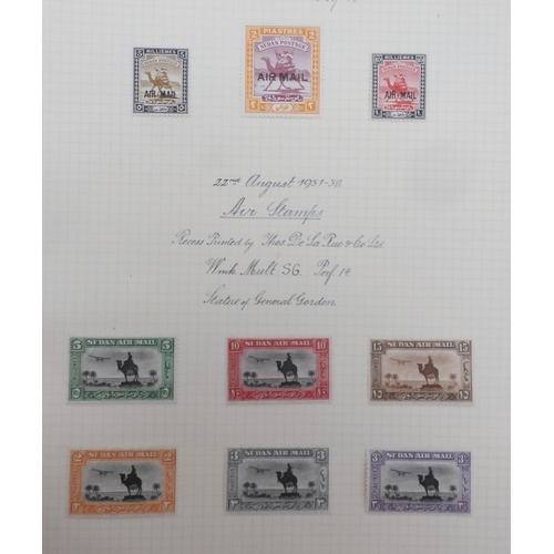 7053 - WORLD STAMPS, BRITISH COMMONWEALTH and Dominions to include examples from<br />SUDAN 1931 air stamps...