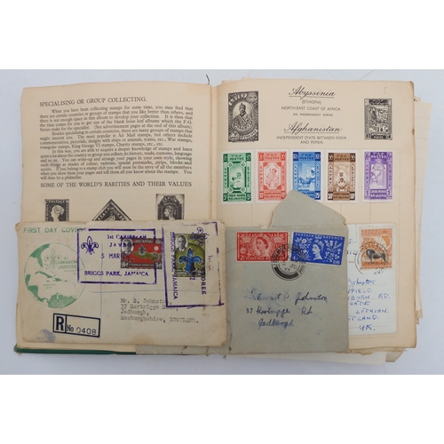 7055 - A worldwide stamp collection in a Nelson Stamp Album...