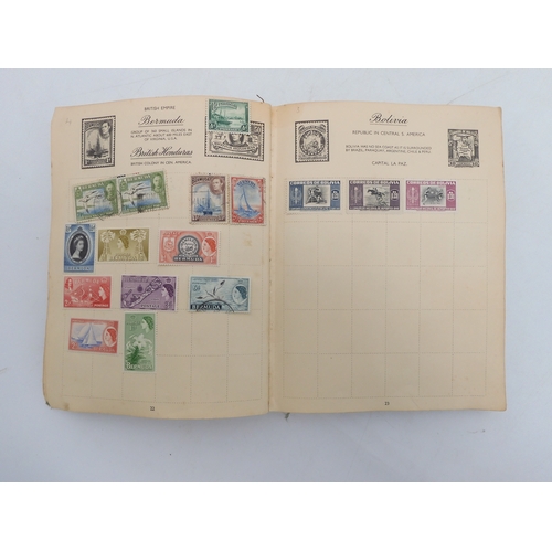 7055 - A worldwide stamp collection in a Nelson Stamp Album...