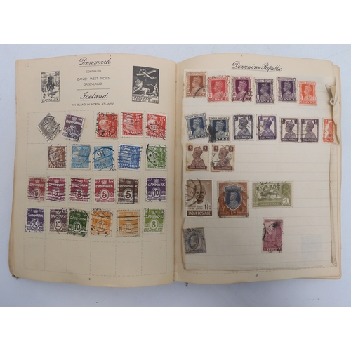 7055 - A worldwide stamp collection in a Nelson Stamp Album...