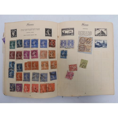 7055 - A worldwide stamp collection in a Nelson Stamp Album...