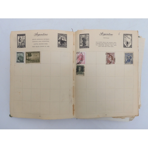 7055 - A worldwide stamp collection in a Nelson Stamp Album...