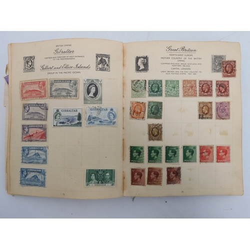 7055 - A worldwide stamp collection in a Nelson Stamp Album