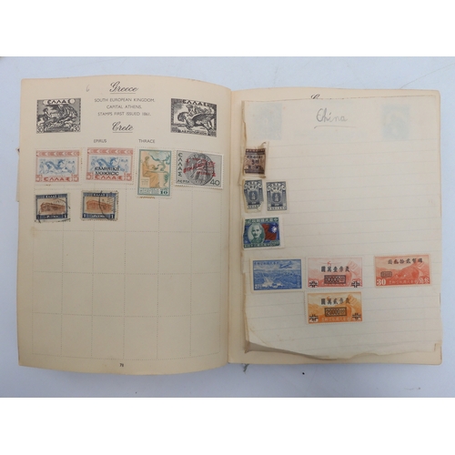 7055 - A worldwide stamp collection in a Nelson Stamp Album...