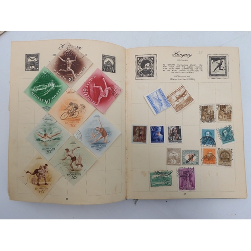 7055 - A worldwide stamp collection in a Nelson Stamp Album...