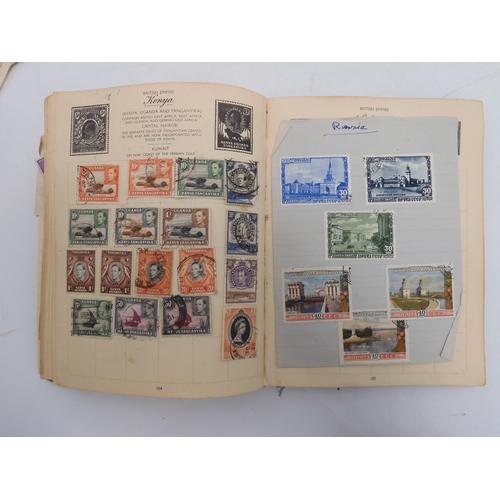 7055 - A worldwide stamp collection in a Nelson Stamp Album...