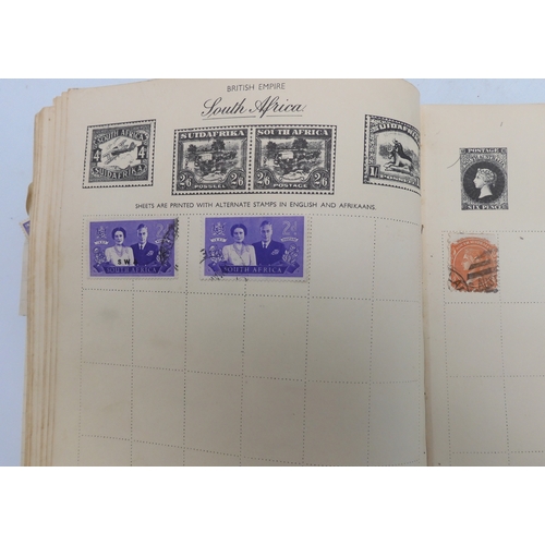 7055 - A worldwide stamp collection in a Nelson Stamp Album...