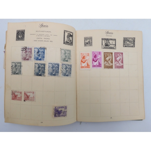 7055 - A worldwide stamp collection in a Nelson Stamp Album...