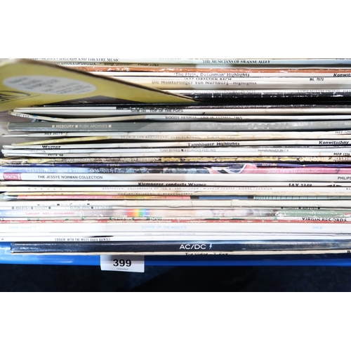 358 - VINYL LP RECORDS, a box of mostly rock, pop and, soundtrack easy listening LP records with Pink Floy... 