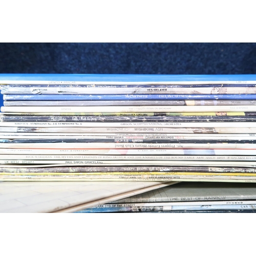 358 - VINYL LP RECORDS, a box of mostly rock, pop and, soundtrack easy listening LP records with Pink Floy... 