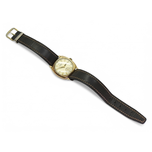 739 - A 9ct gold Bentima 5 Star watch, hallmarked London 1955, weight including strap and mechanism 22.6gm... 