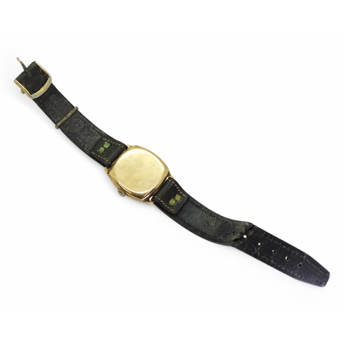 739 - A 9ct gold Bentima 5 Star watch, hallmarked London 1955, weight including strap and mechanism 22.6gm... 