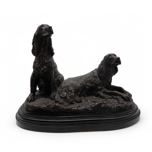 211 - After Pierre Jules Mene (1810-1879) Two Springer Spaniels, bronze