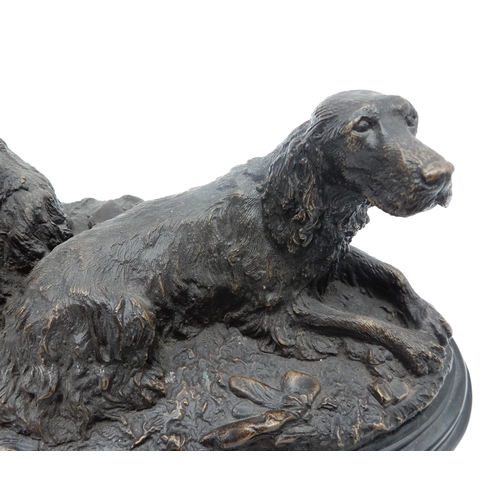 211 - After Pierre Jules Mene (1810-1879) Two Springer Spaniels, bronze