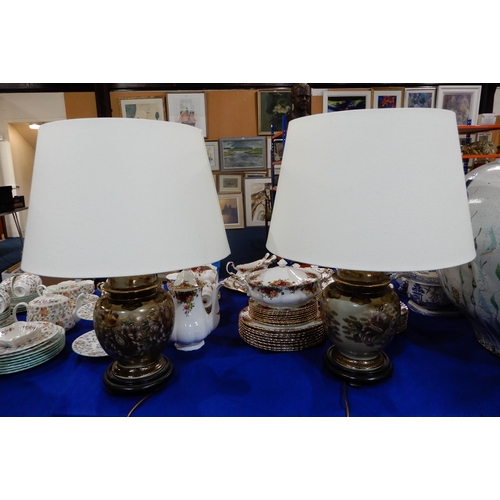 248 - A pair of Chinese style table lamps