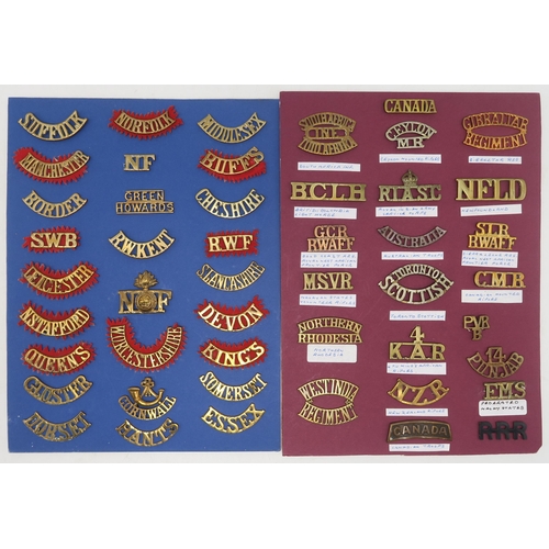 371 - A large collection of military shoulder titles, to include the Duke of Wellington's Regiment, Green ... 