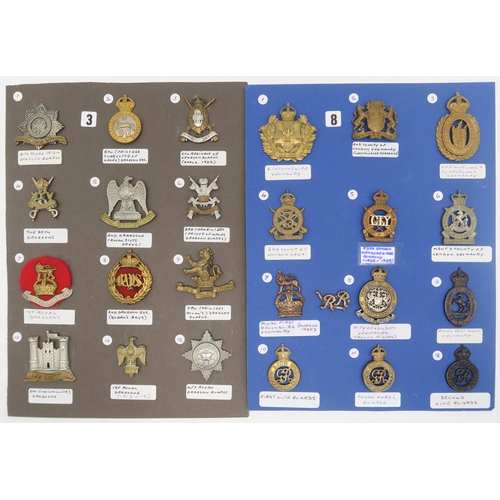 373 - Cavalry/infantry cap badges, to include the 17th/21st Lancers, 5th Royal Irish Lancers, 22nd Dragoon... 