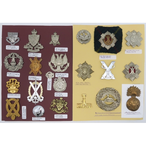 374 - Military cap badges, to include the 3rd Nizam's Lancers, Prince Albert Victor's Own Cavalry, Gardner... 