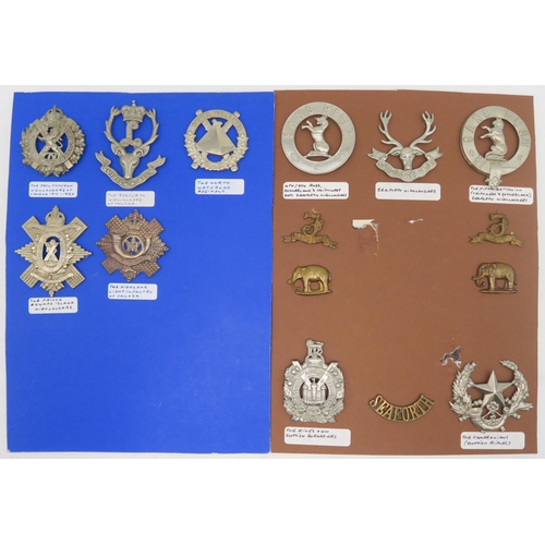 374 - Military cap badges, to include the 3rd Nizam's Lancers, Prince Albert Victor's Own Cavalry, Gardner... 