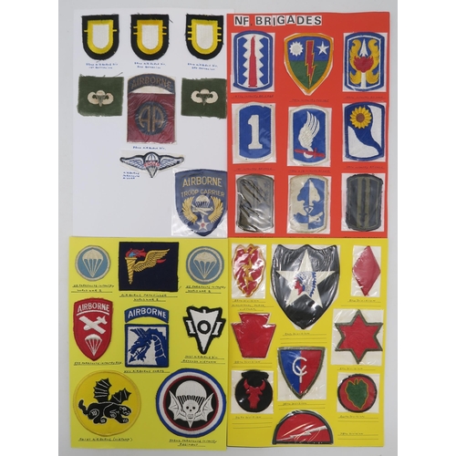 380 - A large collection of U.S. Army cloth uniform insignia/patches, to include Korean Command Zone, Berl... 