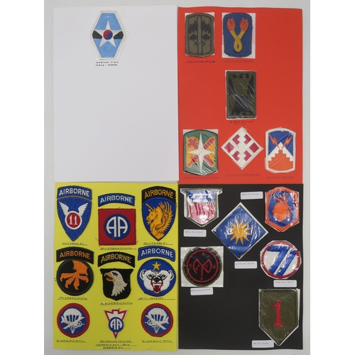 380 - A large collection of U.S. Army cloth uniform insignia/patches, to include Korean Command Zone, Berl... 