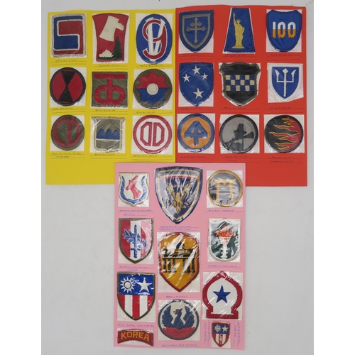 380 - A large collection of U.S. Army cloth uniform insignia/patches, to include Korean Command Zone, Berl... 
