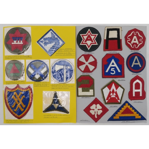 380 - A large collection of U.S. Army cloth uniform insignia/patches, to include Korean Command Zone, Berl... 