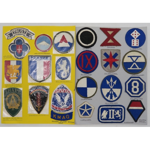 380 - A large collection of U.S. Army cloth uniform insignia/patches, to include Korean Command Zone, Berl... 
