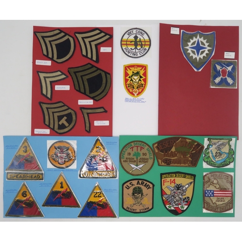 380 - A large collection of U.S. Army cloth uniform insignia/patches, to include Korean Command Zone, Berl... 