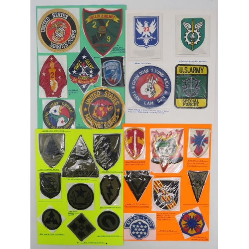 380 - A large collection of U.S. Army cloth uniform insignia/patches, to include Korean Command Zone, Berl... 