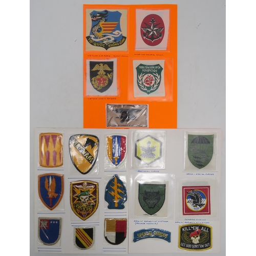 380 - A large collection of U.S. Army cloth uniform insignia/patches, to include Korean Command Zone, Berl... 