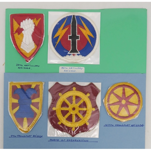 380 - A large collection of U.S. Army cloth uniform insignia/patches, to include Korean Command Zone, Berl... 