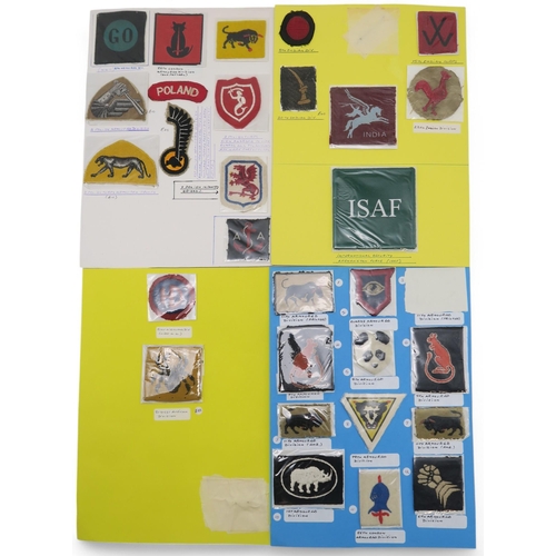 384 - A large collection of military cloth uniform insignia/formation patches, to include the 1st and 6th ... 