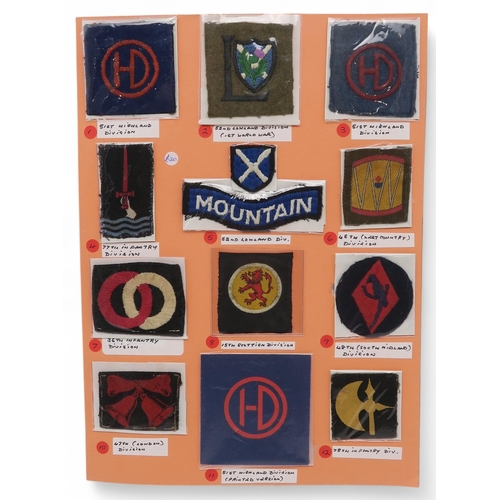 384 - A large collection of military cloth uniform insignia/formation patches, to include the 1st and 6th ... 