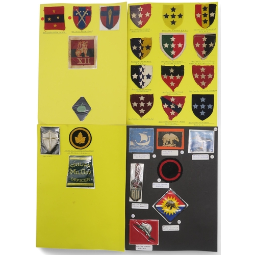 385 - Assorted military cloth uniform insignia/formation patches, to include British Troops in the Low Cou... 