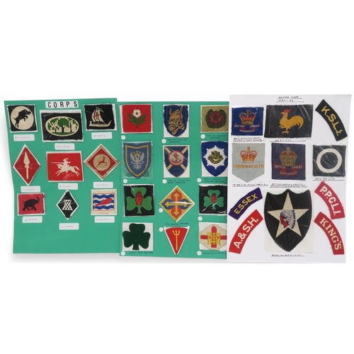 386 - Assorted military cloth insignia/formation patches,  to include East Anglian, Lancastrian, 264th (Sc... 