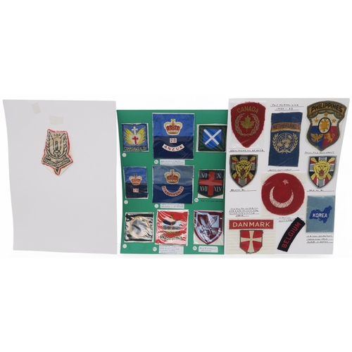 386 - Assorted military cloth insignia/formation patches,  to include East Anglian, Lancastrian, 264th (Sc... 