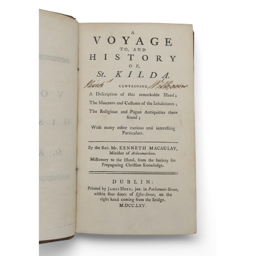 467 - MacAulay (Rev. Kenneth) A Voyage to, and History of, St. KildaContaining A Description of this remar... 