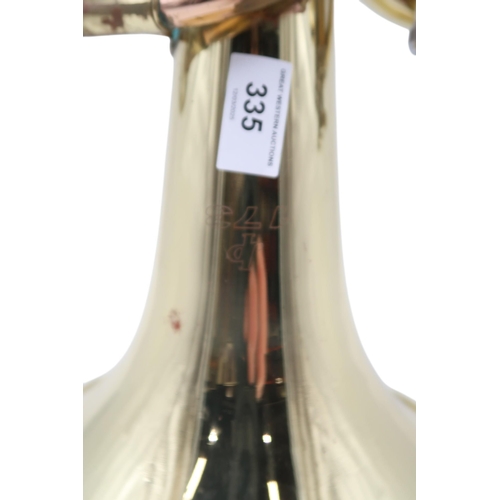 335 - A John Packer JP173 Baritone Horn, Yellow Brass in the key of&nbsp;Bb. Cased.&nbsp;