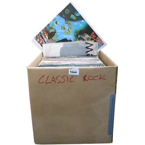 350A - VINYL RECORDS a good box of classic rock LP records with Eagles, The Electric Light Orchestra, The K... 