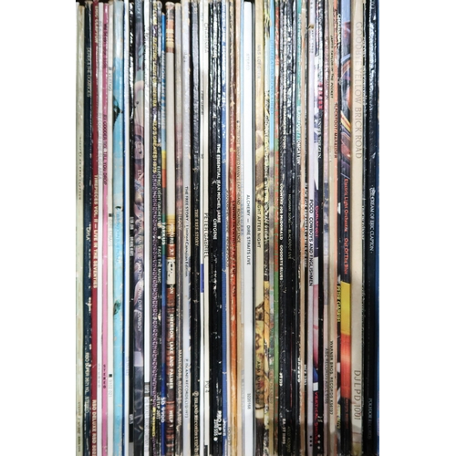 353 - VINYL RECORDS a good box of classic rock LP records with The Doors, Blackfoot, James Taylor, Lynyrd ... 