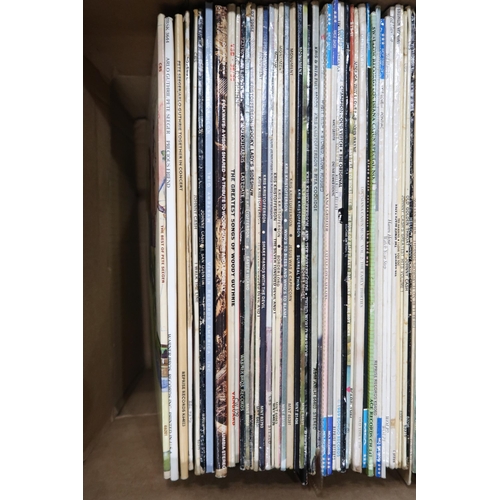 357 - VINYL RECORDS a great box of country and Americana LP records with Johnny Cash, Woodie Guthrie, Kris... 