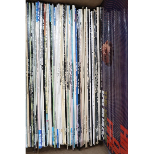 357 - VINYL RECORDS a great box of country and Americana LP records with Johnny Cash, Woodie Guthrie, Kris... 