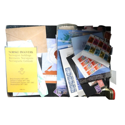 501 - WORLD STAMPS; metal box with large quantity of stamps, mint and used stock books, albums and loose. ... 