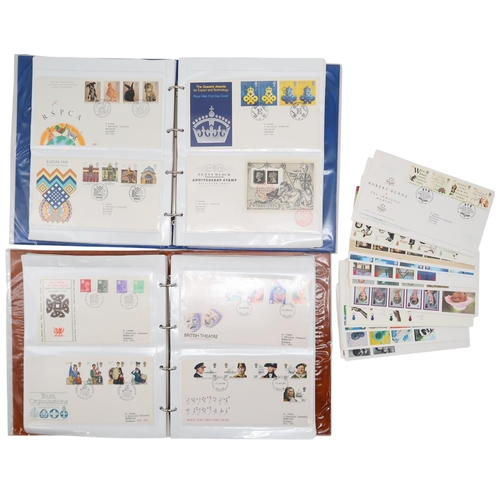 505 - FIRST DAY COVERS; two albums and a set of loose first day covers, predominantly Royal Mail ... 