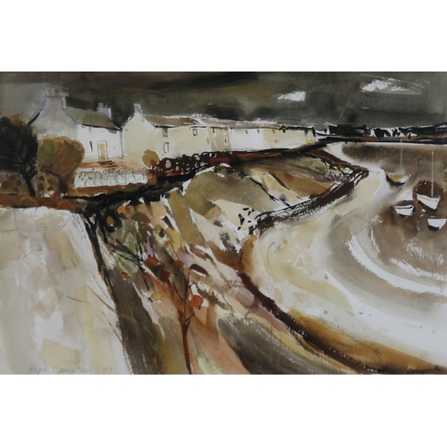 1004 - HAZEL CAMPBELL (SCOTTISH b. 1947) COSTAL PATHWAY Watercolour, signed lower left, dated (20... 