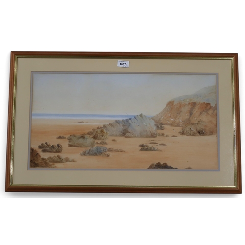 1007 - CONTEMPORARY SCHOOL ROCKY BEACH Watercolour, signed lower left 'D. Trevor Bramson', 30 x 5... 