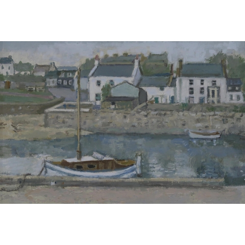 1011 - JEAN MILLER (ENGLISH 1929-2014) LOWER LARGO, FIFE Oil on board, 20 x 30cm Title inscr... 